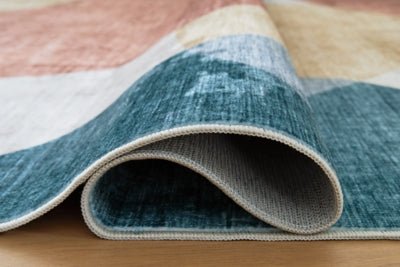 Chanleigh Washable 5' x 7' Area Rug - Blue Washable Rug modern furniture Contempo Furniture