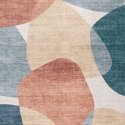 Chanleigh Washable 7'6" x 9'6" Area Rug - Blue Washable Rug modern furniture Contempo Furniture