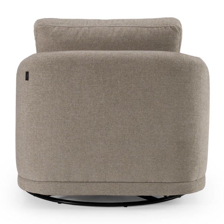 Chantry - Modern Grey Sand Fabric Swivel Accent Chair