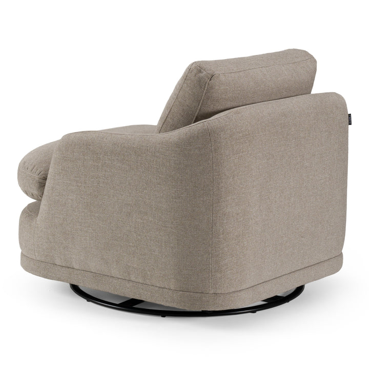Chantry - Modern Grey Sand Fabric Swivel Accent Chair