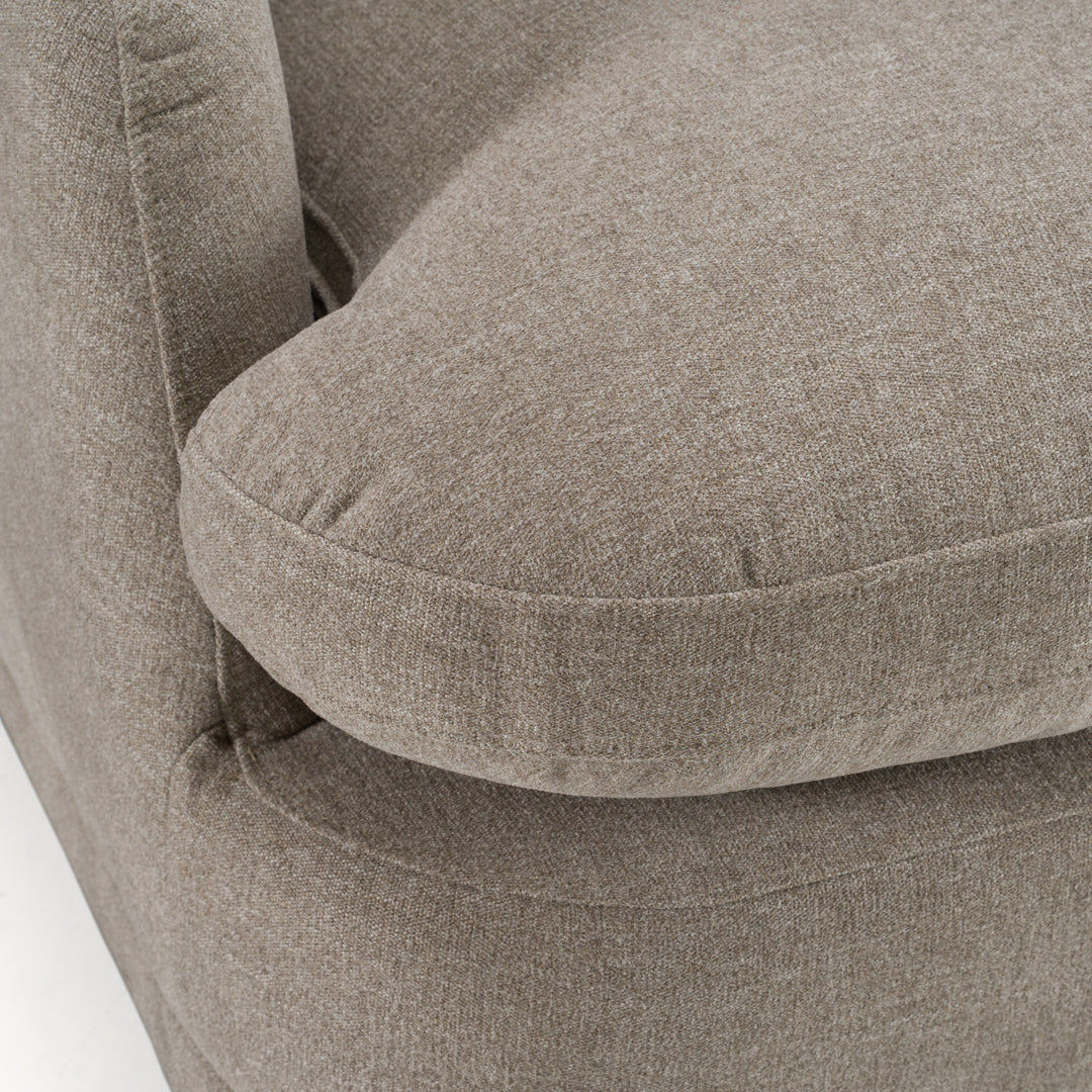 Chantry - Modern Grey Sand Fabric Swivel Accent Chair