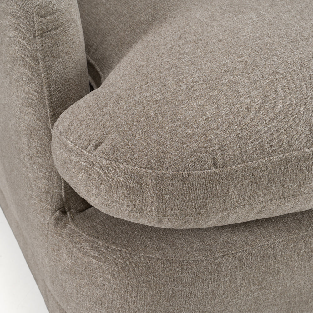 Chantry - Modern Grey Sand Fabric Swivel Accent Chair - View 6