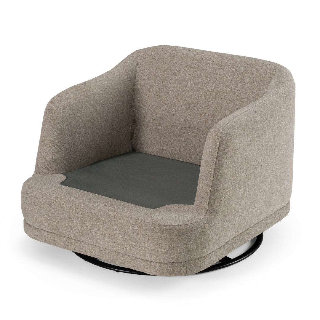 Chantry - Modern Grey Sand Fabric Swivel Accent Chair