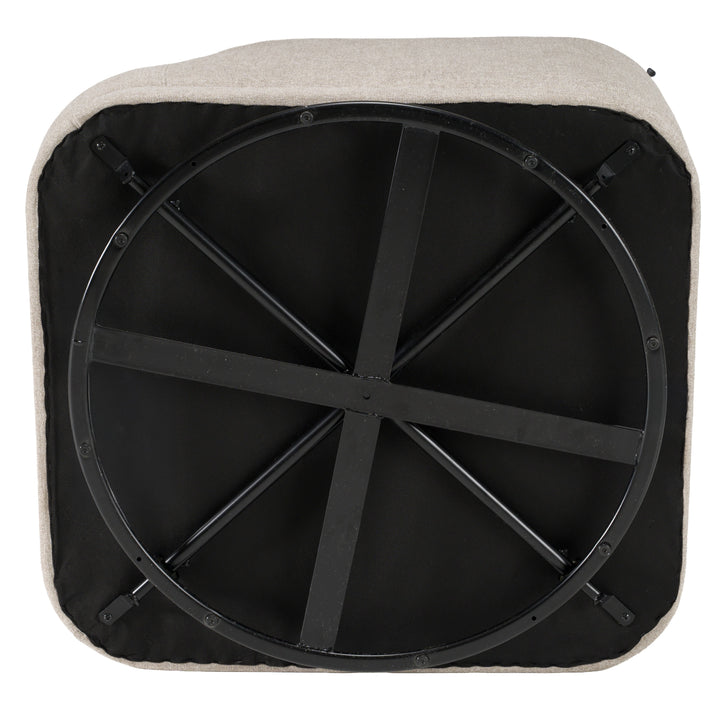 Chantry - Modern Grey Sand Fabric Swivel Accent Chair