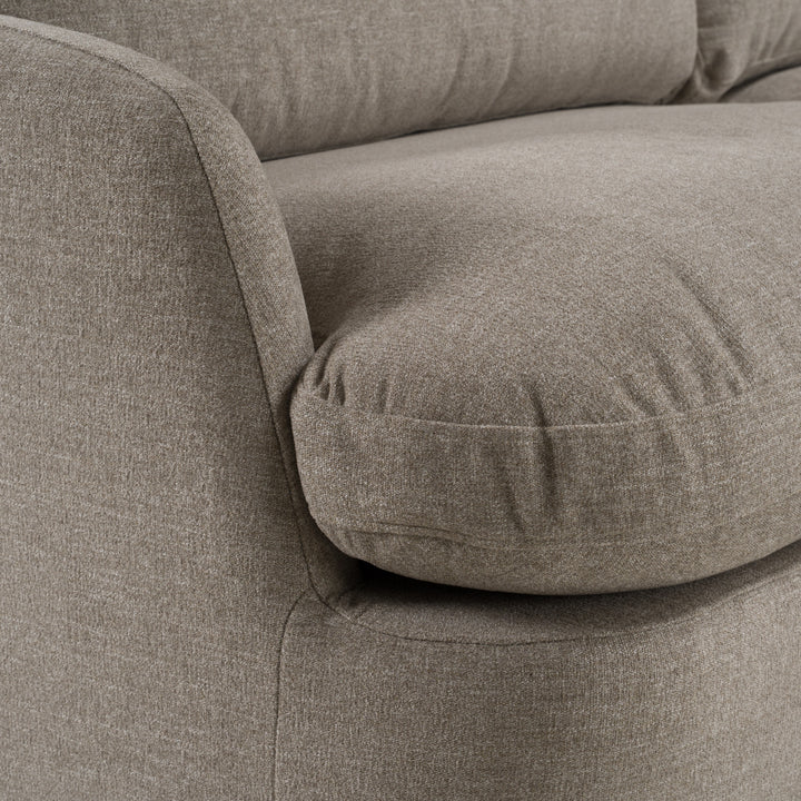Chantry - Modern Grey Sand Fabric Sectional Sofa