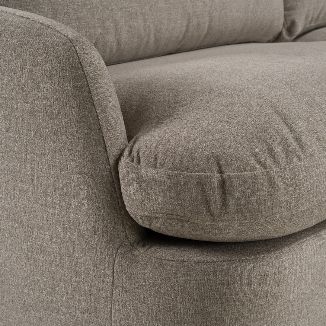 Chantry - Modern Grey Sand Fabric Sectional Sofa
