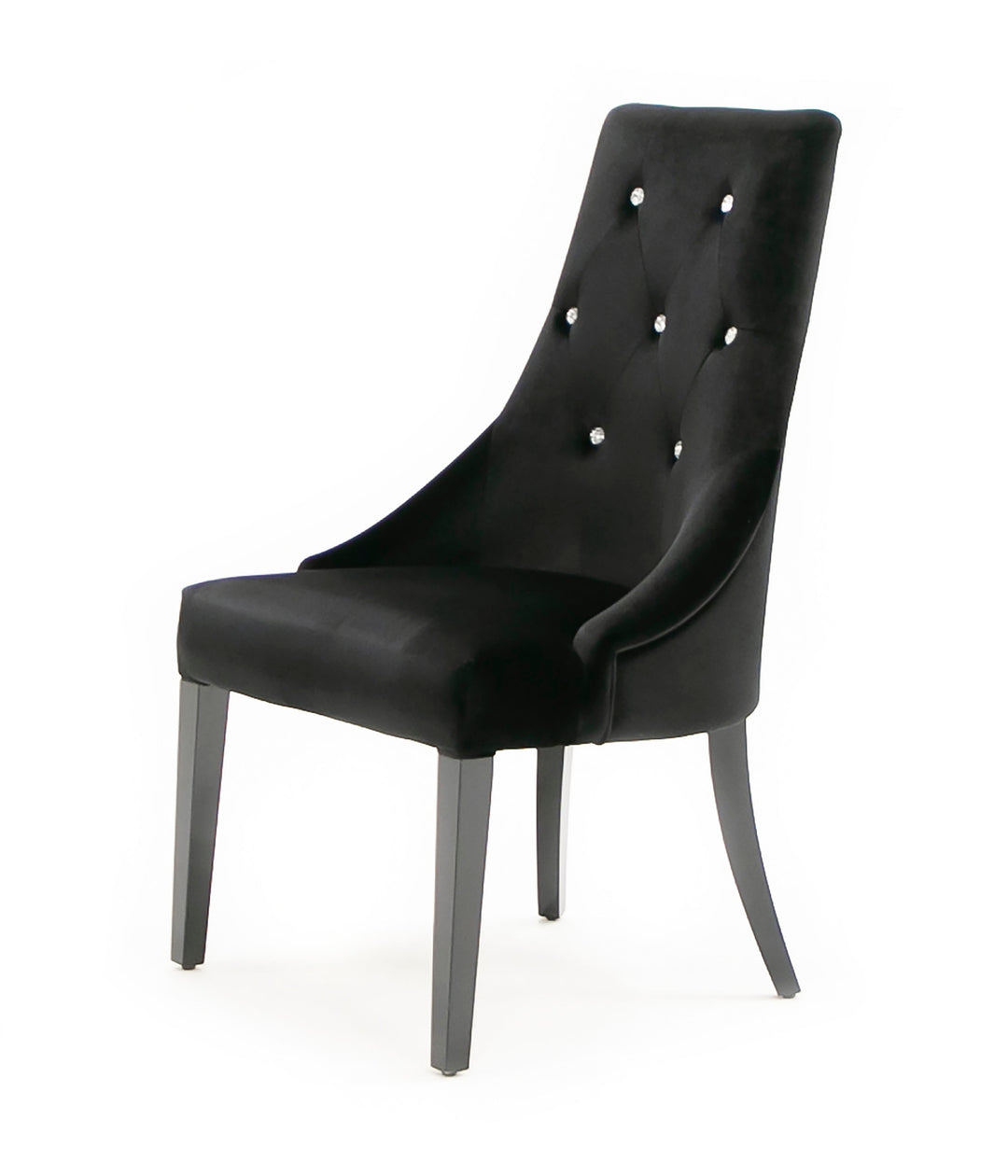 Charlotte - Black Velour Dining Chair (Set of 2)