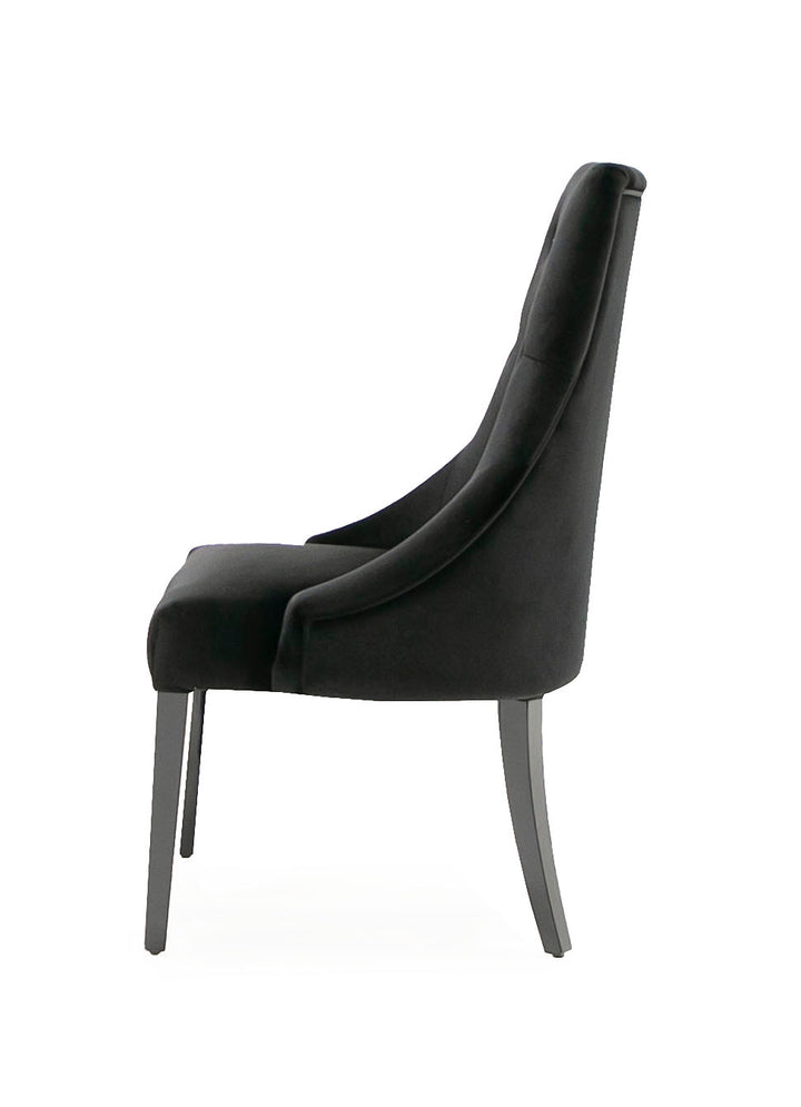 Charlotte - Black Velour Dining Chair (Set of 2)