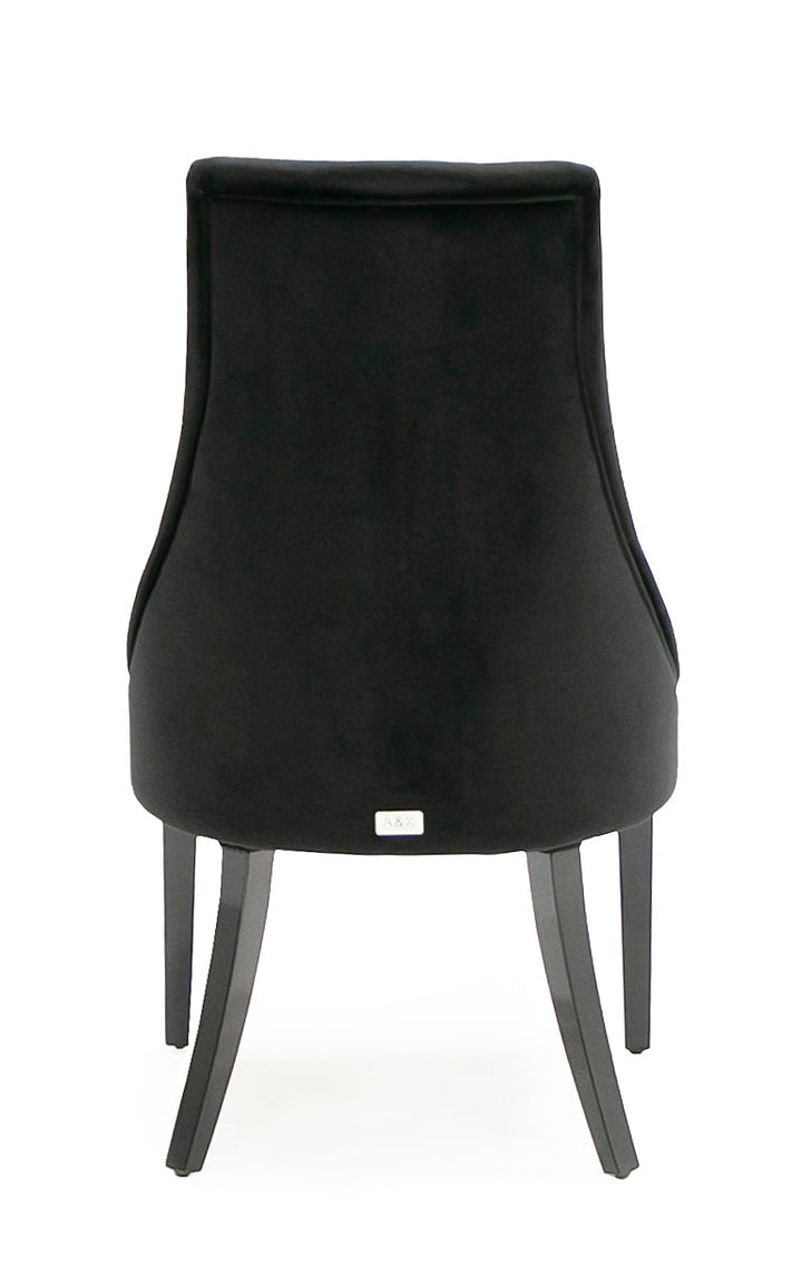 Charlotte - Black Velour Dining Chair (Set of 2)