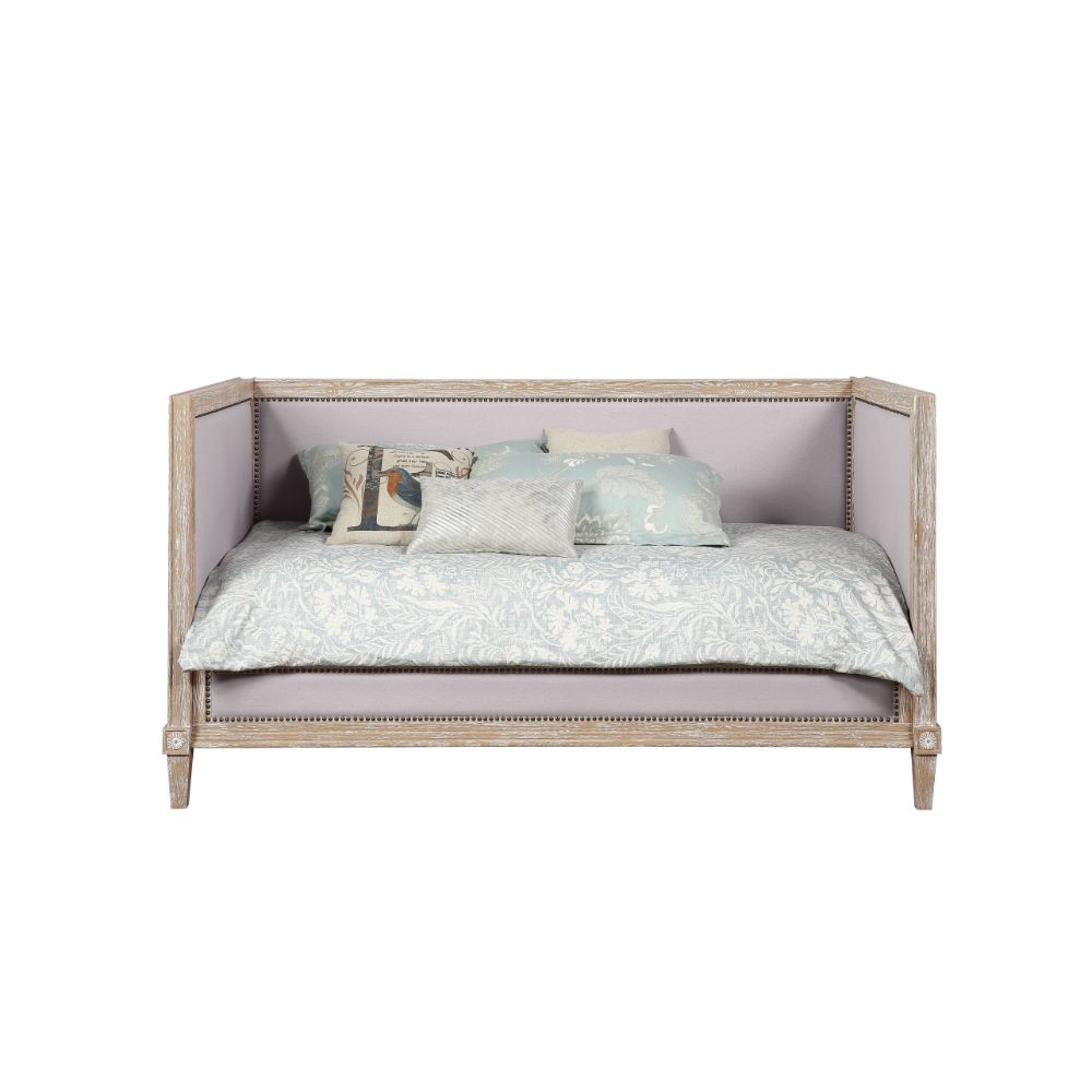 Charlton Twin Daybed - Weathered Oak & Cream Linen – view 2