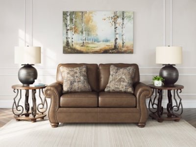 Chasemore Loveseat - Dark Brown Stationary Loveseat modern furniture Contempo Furniture
