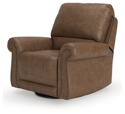 Chasemore Swivel Glider Recliner - Dark Brown Swivel Glider Chair modern furniture Contempo Furniture