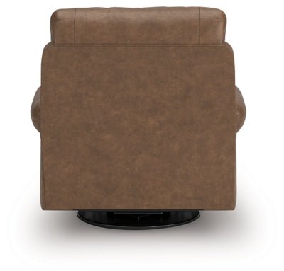 Chasemore Swivel Glider Recliner - Dark Brown Swivel Glider Chair modern furniture Contempo Furniture