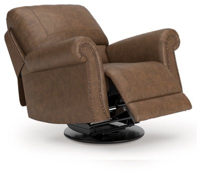 Chasemore Swivel Glider Recliner - Dark Brown Swivel Glider Chair modern furniture Contempo Furniture