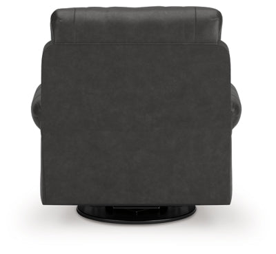 Chasemore Swivel Glider Recliner - Dark Gray Swivel Glider Chair modern furniture Contempo Furniture