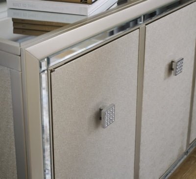 Chaseton Accent Cabinet - Gold Accent Cabinet modern furniture Contempo Furniture