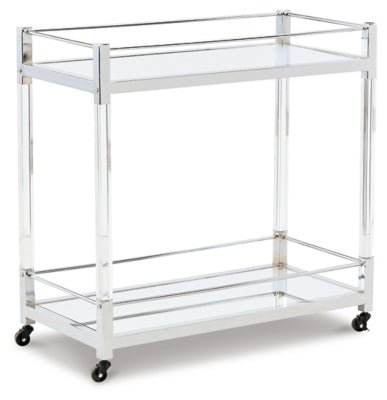 Chaseton Bar Cart - Pearl Silver | Ashley Furniture