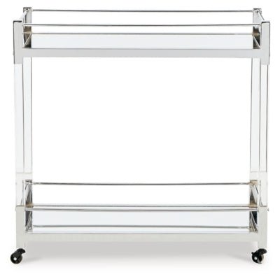 Chaseton Bar Cart - Pearl Silver Bar Cart modern furniture Contempo Furniture
