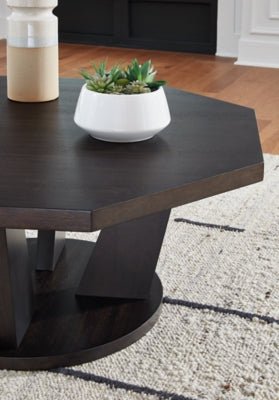 Chasinfield Coffee Table - Dark Brown Coffee Table modern furniture Contempo Furniture