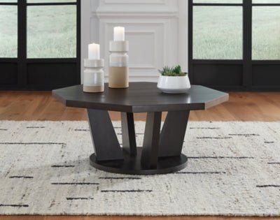 Chasinfield Coffee Table - Dark Brown Coffee Table modern furniture Contempo Furniture
