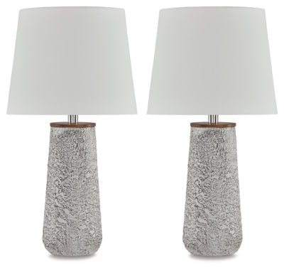 Chaston Table Lamp (Set of 2) - White Table Lamp modern furniture Contempo Furniture