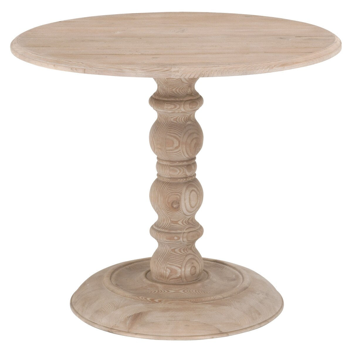 Chelsea 42" Round Dining Table - Smoke Gray Pine Round Dining Table modern furniture Contempo Furniture