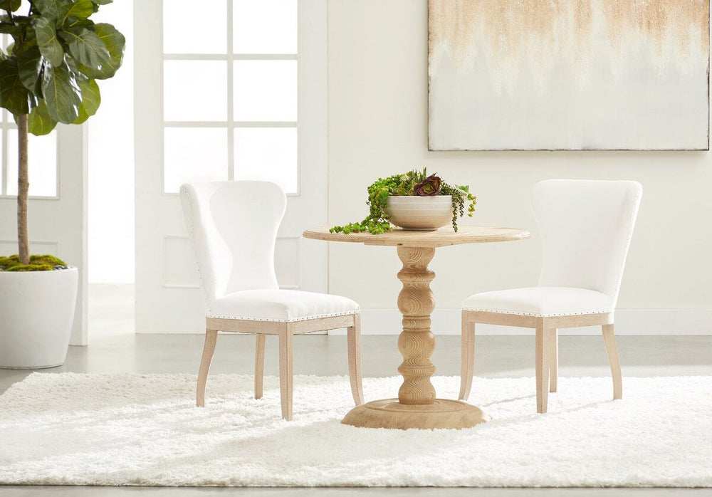 Chelsea 42" Round Dining Table - Smoke Gray Pine Round Dining Table modern furniture Contempo Furniture