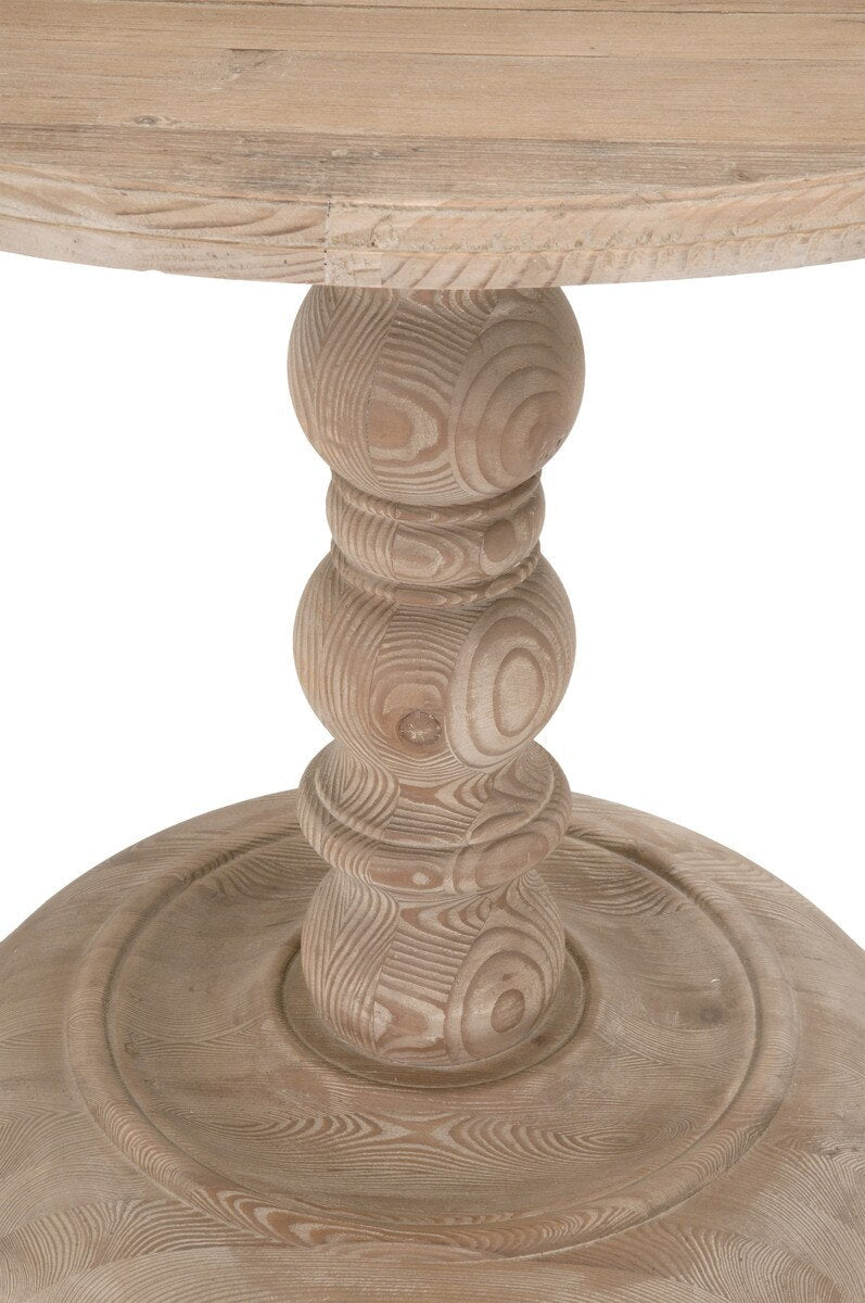 Chelsea 42" Round Dining Table - Smoke Gray Pine Round Dining Table modern furniture Contempo Furniture