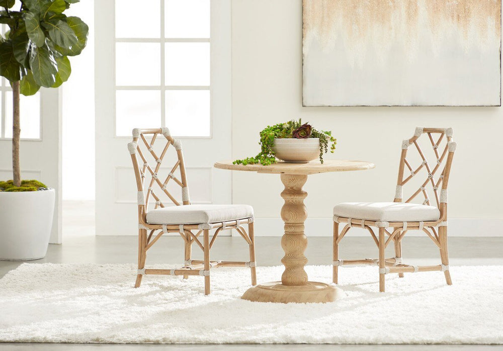 Chelsea 42" Round Dining Table - Smoke Gray Pine Round Dining Table modern furniture Contempo Furniture