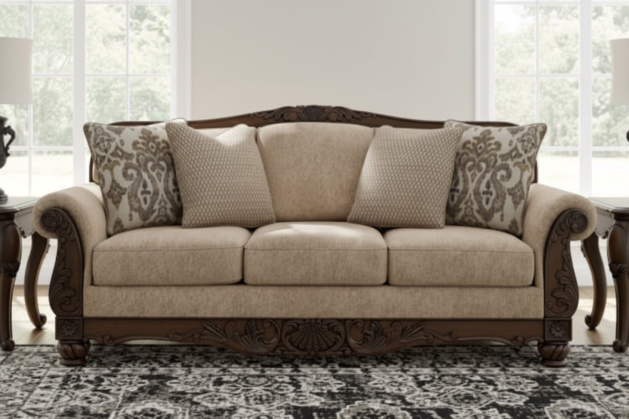 Chelsworth Sofa - Beige Stationary Sofa modern furniture Contempo Furniture