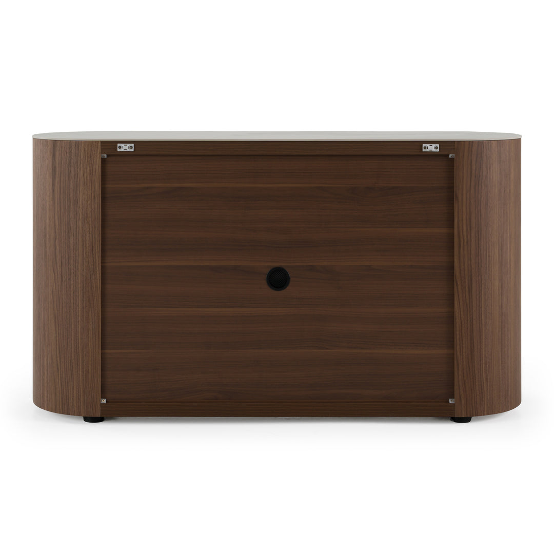 Chelton - Contemporary White Ceramic & Walnut 3-Drawer Dresser