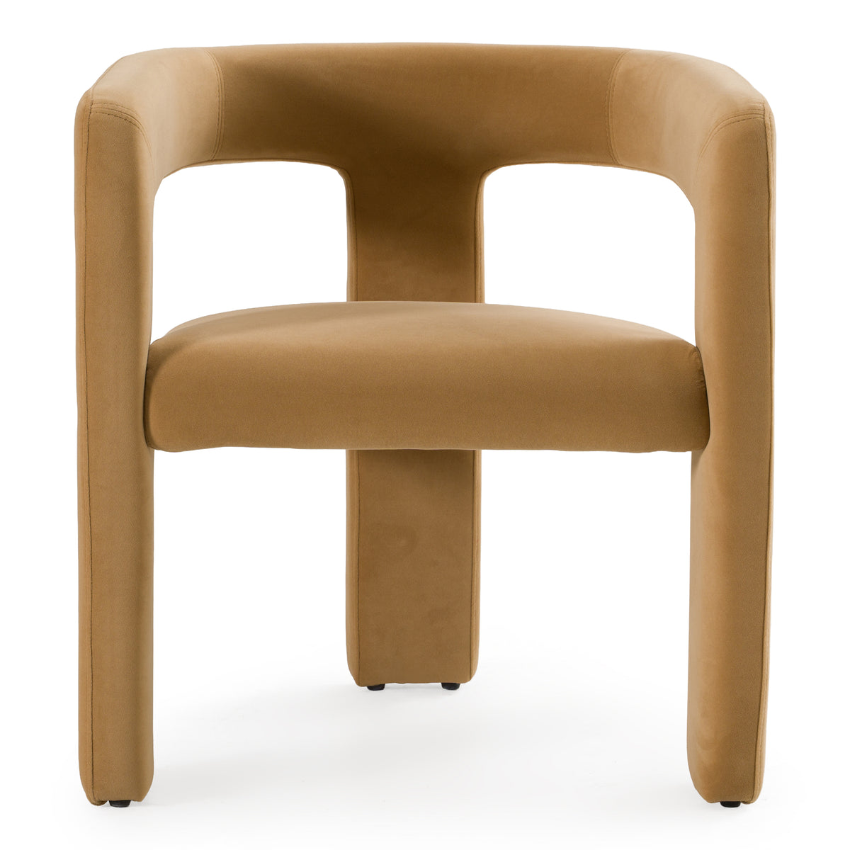 Cherish - Modern Tan Fabric Dining Chair - View 2