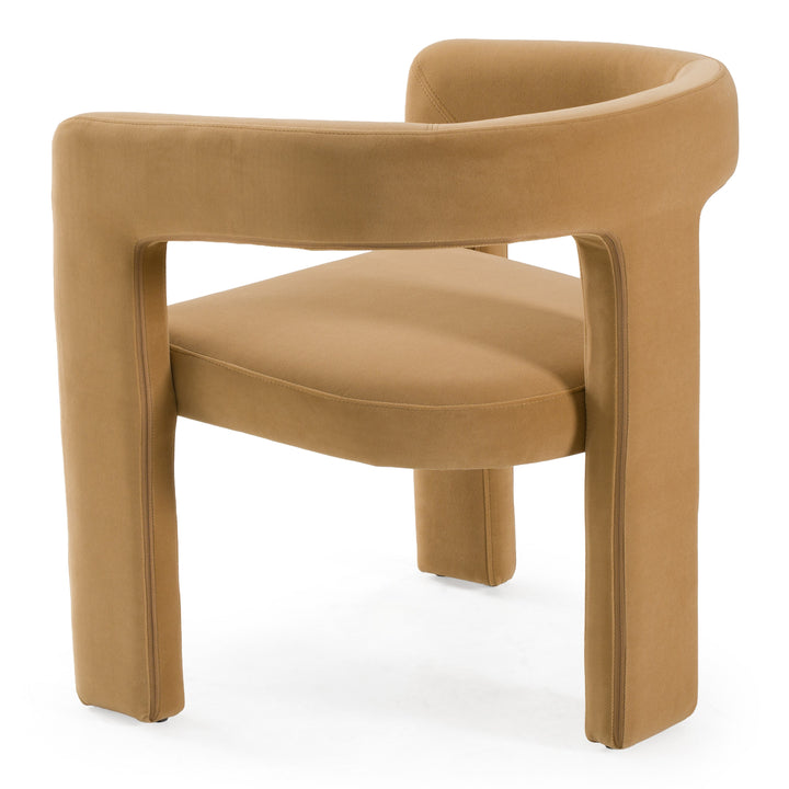 Cherish  Modern Tan Fabric Dining Chair