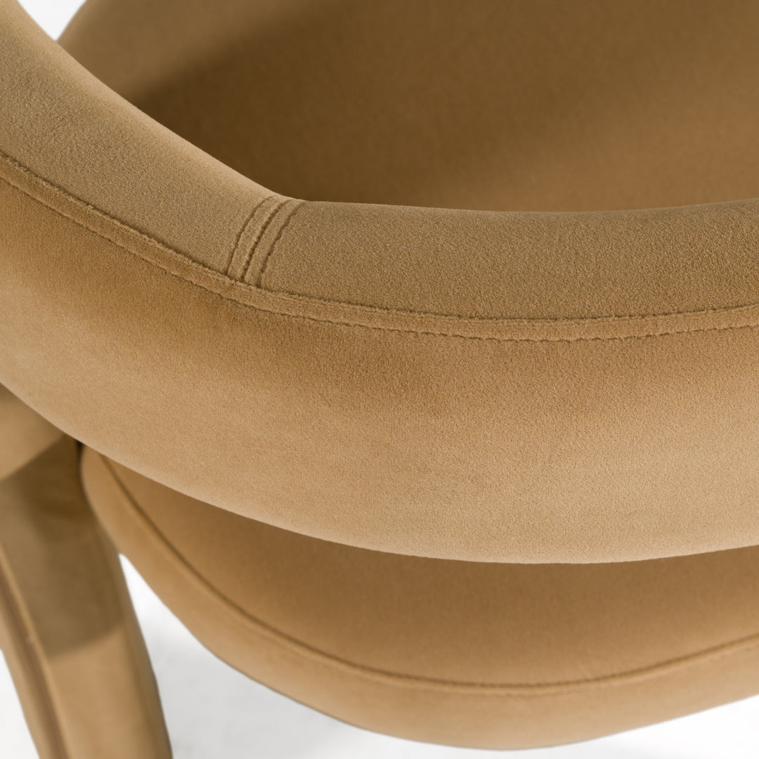 Cherish  Modern Tan Fabric Dining Chair