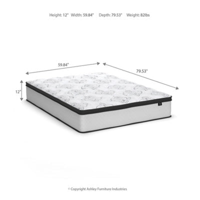 Chime 12 Inch Hybrid Queen Mattress in a Box - White Hybrid Mattress modern furniture Contempo Furniture