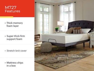 Chime 12 Inch Memory Foam Full Mattress in a Box - White Memory Foam Mattress modern furniture Contempo Furniture