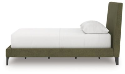 Chirason Full Upholstered Bed with Roll Slats - Green Upholstered Bed modern furniture Contempo Furniture
