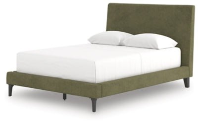 Chirason Full Upholstered Bed with Roll Slats - Green Upholstered Bed modern furniture Contempo Furniture