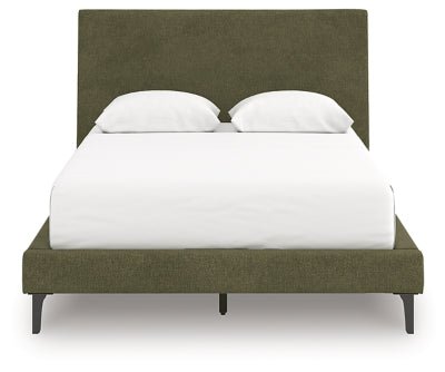 Chirason Full Upholstered Bed with Roll Slats - Green Upholstered Bed modern furniture Contempo Furniture
