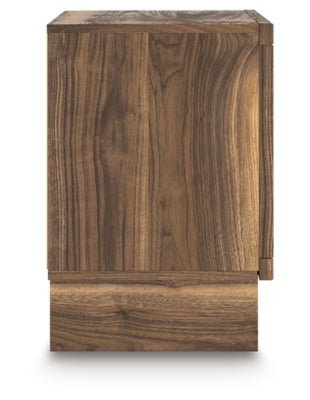 Chirason Nightstand - Dark Brown Nightstand w/ Charging Station modern furniture Contempo Furniture