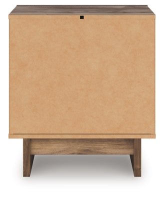 Chirason Nightstand - Dark Brown Nightstand w/ Charging Station modern furniture Contempo Furniture