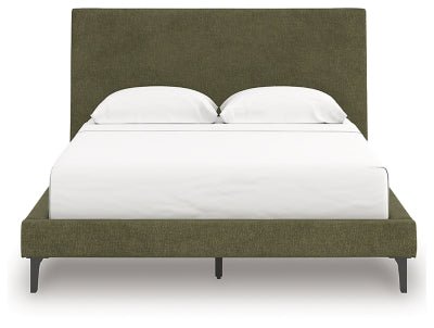 Chirason Queen Upholstered Bed with Roll Slats - Green Upholstered Bed modern furniture Contempo Furniture