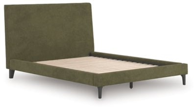 Chirason Queen Upholstered Bed with Roll Slats - Green Upholstered Bed modern furniture Contempo Furniture