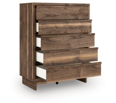 Chirason Wide Chest of Drawers - Dark Brown Accent Chest modern furniture Contempo Furniture