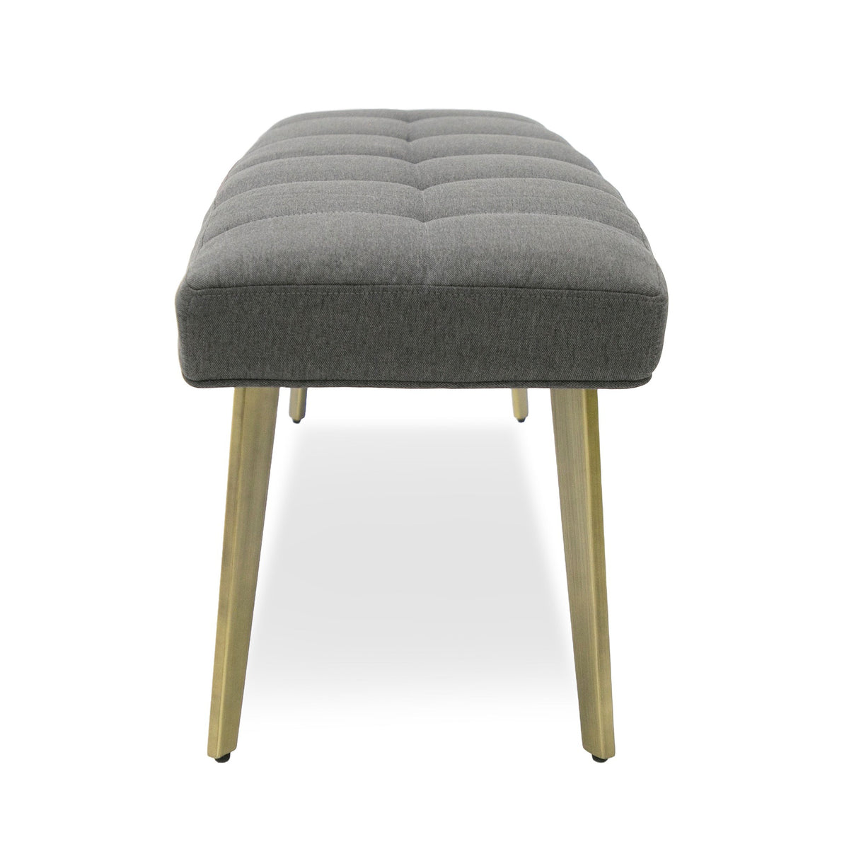 Cici - Contemporary Grey & Antique Brass Bench