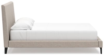 Cielden California King Upholstered Bed with Roll Slats - Gray Upholstered Bed modern furniture Contempo Furniture