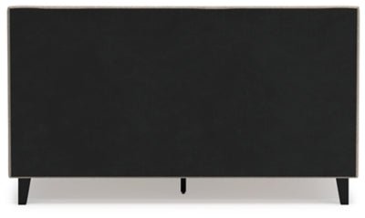 Cielden California King Upholstered Bed with Roll Slats - Gray Upholstered Bed modern furniture Contempo Furniture