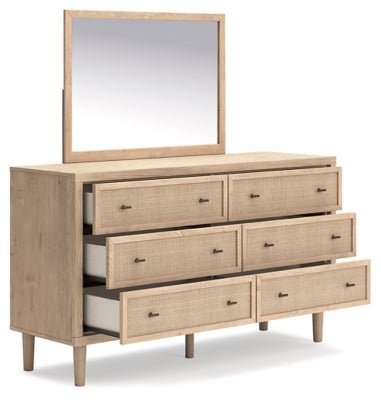 Cielden Dresser and Mirror - Beige Dresser &amp; Mirror modern furniture Contempo Furniture