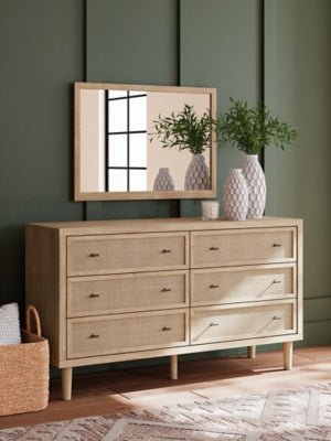 Cielden Dresser and Mirror - Beige Dresser &amp; Mirror modern furniture Contempo Furniture