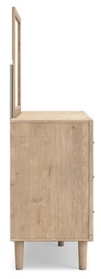 Cielden Dresser and Mirror - Beige Dresser &amp; Mirror modern furniture Contempo Furniture